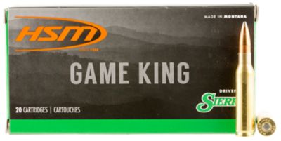 HSM Game King 7mm-08 Remington 160-Grain Sierra GameKing Spitzer Boat Tail Rifle Ammunition, 20 Rounds