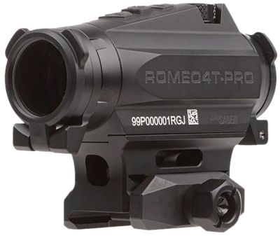 Sig Sauer Electro-Optics Romeo4T Pro Red Dot Sight, 1x 20mm, 2 MOA Quad Ballistic Dot/65 MOA Circle, Black