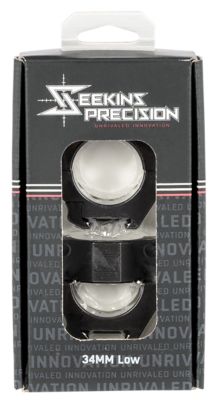 Seekins Precision Scope Rings, 34mm Tube, Low, Picatinny Rail, Matte Black, Aluminum