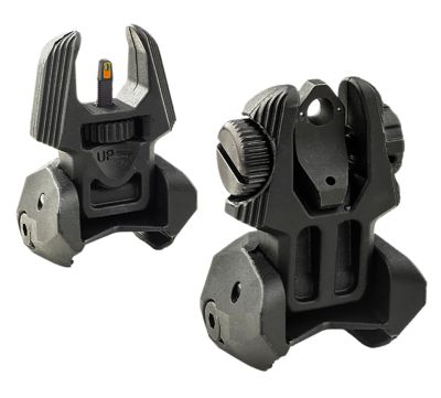 Mepro USA FRBS Sight Set for AR-15, Black, Flip Up Orange Tritium Front, Green Tritium Rear