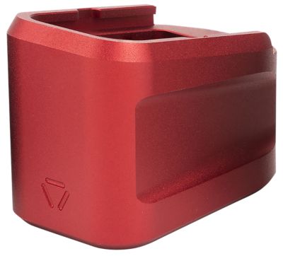 Strike Industries Extended Magazine Plate for Glock G19, Red, 6061 T-6 Aluminum