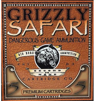 Grizzly Ammo .458 Win Magnum 500-Grain Solid Brass Rifle Ammunition, 5 Rounds