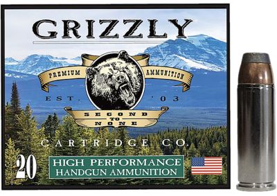 Grizzly Ammo .45 Colt 300-Grain Bonded Flat Point Handgun Ammunition, 20 Rounds