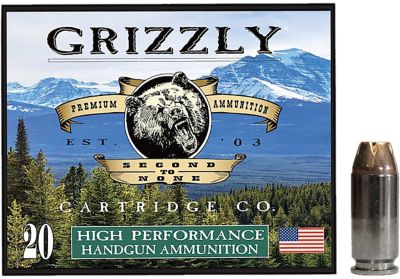 Grizzly Ammo .40 S&W 180-Grain Jacketed Hollow Point Handgun Ammunition, 20 Rounds