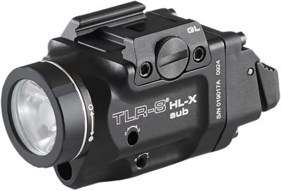 Streamlight TLR-8 Gun Light for Glock 43x/48, Black, Aluminum, 1,000-Lumen, Red Laser