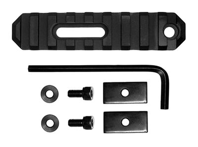 GrovTec Stock Rail, 3.8 in., Black Anodized, Aluminum