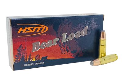 HSM Bear Load .458 SOCOM 350-Grain Jacketed Flat Point Rifle Ammunition, 20 Rounds
