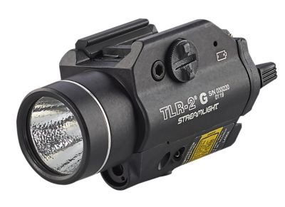 Streamlight TLR-2 G Gun Light, Black Anodized, 300-Lumen, White LED/Green Laser