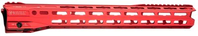 Strike Industries GridLok Lite Rail for AR-15, Quick Rail Detach System, 17 in.L, 1.57 in.D, M-LOK, Red, Aluminum