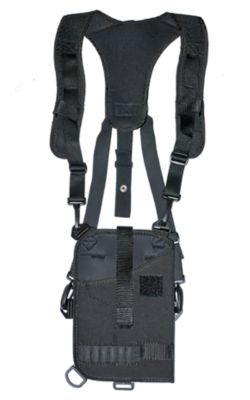 GrovTec Trail Pack Shoulder Holster for Med/Large DA Revolvers, 3-4 in. Barrel, Ambidextrous, Black, Nylon