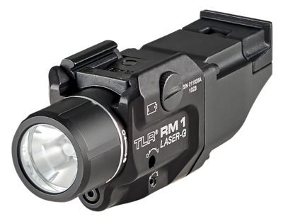 Streamlight TLR-1 RM Gun Light with Laser, Light Only, Black Anodized, Aluminum, 500-Lumen, White LED/Green Laser, 210 Meter