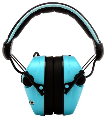 Pyramex Safety Venture Gear Sentinel Over-the-Head Polymer Earmuffs, 26 dB Noise Reduction Rating, Powder Blue/Black, 1 Pair