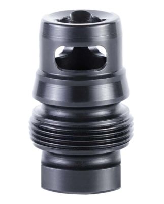 Dead Air Xeno Xero P-Series Wee Brake, 9mm, M13.5x1LH Thread, 1.105 in. OAL, 0.99 in. Diameter, Black, 4140 HT Alloy