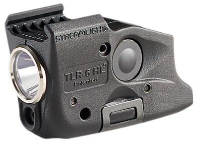 Streamlight TLR-6 HL G Gun Light for S&W M&P Shield/P365/Glock 42/43, 300-Lumen, White LED, Green Laser, 130 Meters Beam, Black