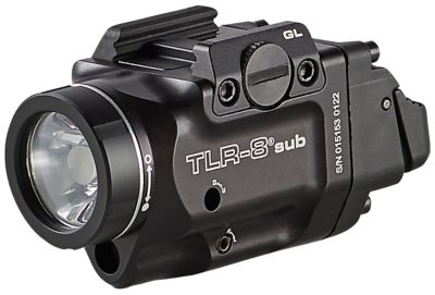 Streamlight TLR-8 Sub 500-Lumen LED Gun Light and Red Laser Sight Combo, Black, Fits Glock 43X