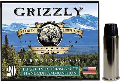 Grizzly Ammo .44 Magnum 300-Grain Wide Flat Nose Gas Check Handgun Ammunition, 20 Rounds