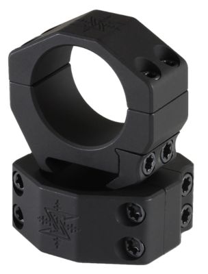 Seekins Precision Scope Rings, 30mm Tube, AR High, Picatinny Rail, Matte Black, Aluminum