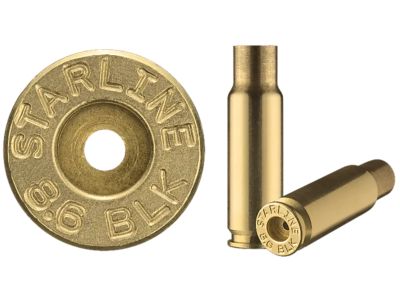 HSM 8.6 Blackout Unprimed Brass Rifle Cases, 50 Rounds