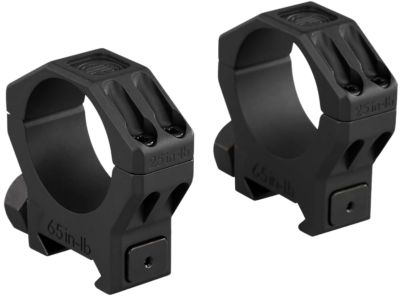 Sig Sauer Electro-Optics Alpha 6 Scope Ring Set, 30mm Tube, High, Black, Stainless Steel
