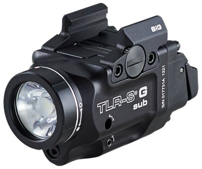 Streamlight TLR-8 G Sub 500-Lumen Gun Light and Green Laser Sight Combo, 510-530nm Wavelength, Black, Fits Sig Sauer P365/P365XL