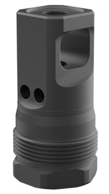Breek Arms Echo Single Port Plan B Muzzle Brake, 223 Cal/5.56mm, 1/2 in. x 28 Thread, Black, Nitride, Steel