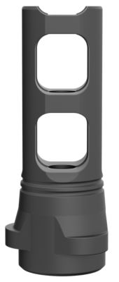 Breek Arms Breek LOK 3QD Gemini Dual-Port Muzzle Brake, 223 Cal/5.56mm, 1/2 in. x 28 Thread, Black, Nitride, Steel