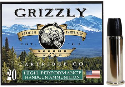 Grizzly Ammo .44 Magnum 355-Grain Wide Long Nose Gas Check Handgun Ammunition, 20 Rounds