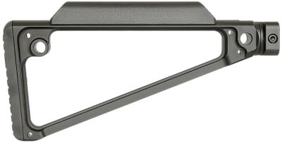 Midwest Industries Triangle Fixed Stock, Black, 6061 Aluminum
