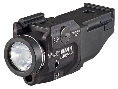 Streamlight TLR-1 RM Gun Light with Laser, Black Anodized, Aluminum, 500-Lumen, White LED/Red Laser, 210 Meter, Picatinny, 69446