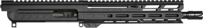 CMMG Dissent Upper for AR-Platform, 10.50 in., 9mm Luger, Left Side Charging Handle, Armor, Black, Zeroed Linear Comp