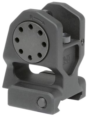 Midwest Industries Combat Rifle Rear Fixed Sight for AR-15/M16/M4, Black Hardcoat Anodized