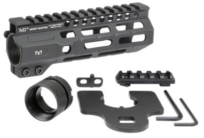 Midwest Industries Combat Handguard for AR-15, 6 in., Picatinny/M-LOK, Black Hardcoat Anodized, 6061-T6 Aluminum