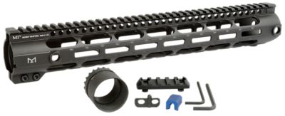 Midwest Industries Combat Handguard for AR-308/LR-308, Black Hardcoat Anodized, 15 in. 6061-T6 Aluminum, MICRL30815