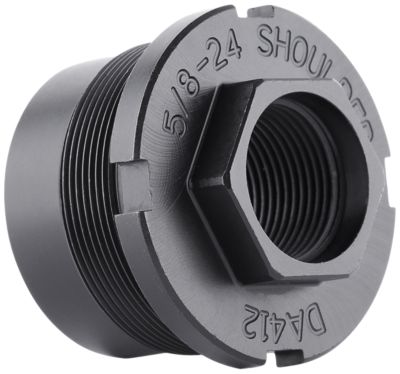 Dead Air Ghost-M & Pyro Fixed Mount, 5/8 in. x 24 Thread, Inconel, Black