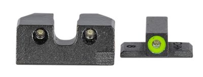Mepro USA Hyper-Bright Sight Set for Sig Sauer P-Series, Green Tritium Green Outline Front, Green Tritium Black Outline Rear