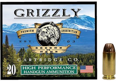 Grizzly Ammo .40 S&W 200-Grain Jacketed Hollow Point Handgun Ammunition, 20 Rounds