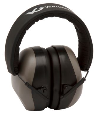 Pyramex Safety Venture Gear V80 Over-the-Head Earmuffs and Foam Earplugs Set, 58 dB Noise Reduction Rating, Gray/Black, 1 Pair