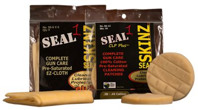 Seal 1 .38/.45 Caliber Seal SKINZ Cotton Cleaning Patches/Cloths, 1.75 in.