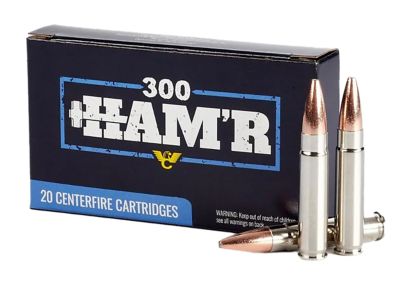 Wilson Combat HAM'R .300 HAM'R 135-Grain Speer HAM'R Bonded Nickel-Plated Rifle Ammunition, 20 Rounds
