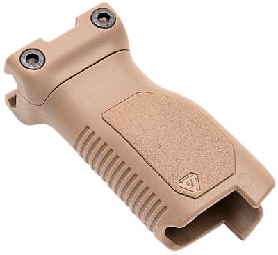 Strike Industries Angled Vertical Grip with Cable Management Storage, Fits Picatinny Rail, Long, Flat Dark Earth, Polymer