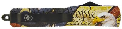 Templar Knife 2.69 in. Gen II Eagle Small OTF Drop Point Folding Knife, Powder-Coat 440C SS Blade, Eagle Aluminum Handle