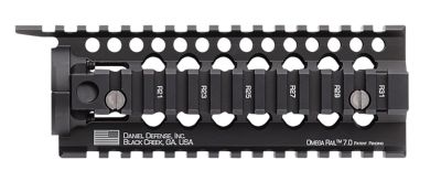 Daniel Defense Omega Rail for AR-15, 7 in., Carbine Length Style & Picatinny Rail, Aluminum, Black Anodized
