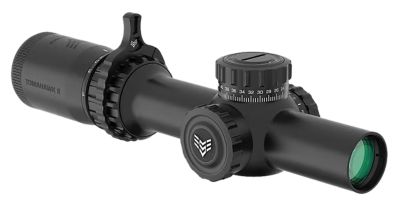 Swampfox Optics 1-6x 24mm Tomahawk II Rifle Scope, 30mm Tube, BDC Green Reticle, Black