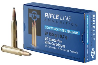PPU Standard .300 Win Magnum 150-Grain Soft Point Rifle Ammunition, 20 Rounds