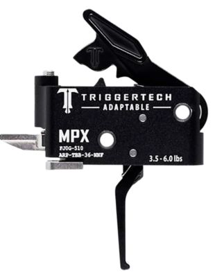 TriggerTech Adaptable Two-Stage Flat Trigger for Sig MPX, 3.50-6 lb. Draw, Black PVD, Aluminum