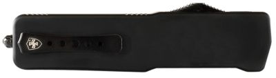 Templar Knife 3.5 in. Premium LW Large OTF Drop Point Folding Knife, Black Oxide D2 Steel Blade, Black Aluminum Handle