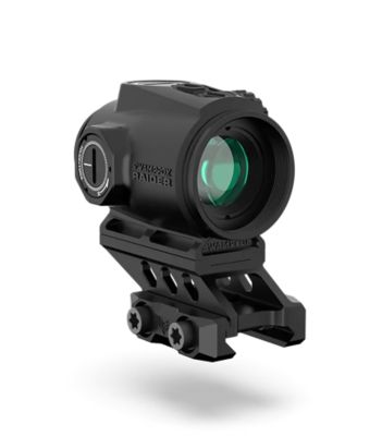 Swampfox Optics Raider Micro Prism Sight, Black, 1x 20mm Tube, 6 MOA, Green Dot, Reticle Red Laser