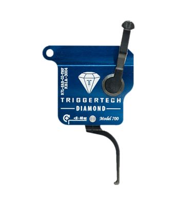 TriggerTech Diamond Straight Flat Trigger for Remington 700, Left Hand, Black, Aluminum/Stainless Steel