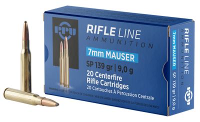 PPU Metric Rifle Line 7mm Mauser 139-Grain Soft Point Rifle Ammunition, 20 Rounds