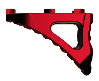 Rise Armament Micro Hand Stop, Fits M-LOK Handguard, Skeletonized, RISE Red, Aluminum